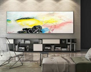 Abstract Painting on Canvas - Extra Large Wall Art, Contemporary Art, Original Oversize Painting XaS042,modern calligraphy