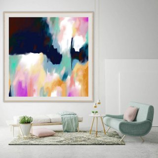 Extra Large Painting on Canvas, Original Abstract Art,Contemporary Abstract Paintings, Large Paintings on Canvas, UNSTRETCHED PaS088,mid century modern art