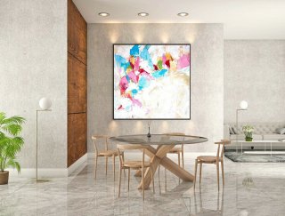 Abstract Painting on Canvas - Extra Large Wall Art, Contemporary Art, Original Oversize Painting LaS536,industrial interior design