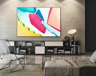 Abstract Canvas Art - Large Painting on Canvas, Contemporary Wall Art, Original Oversize Painting LaS177,cabin interior design