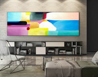 Abstract Canvas Art - Large Painting on Canvas, Contemporary Wall Art, Original Oversize Painting XaS271,nate berkus jeremiah brent