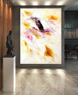 Contemporary Wall Art - Abstract Painting on Canvas, Original Oversize Painting, Extra Large Wall Art LaS041,mid century modern sculpture