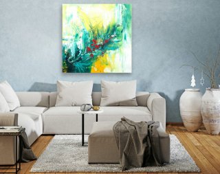 Contemporary Wall Art - Abstract Painting on Canvas, Original Oversize Painting, Extra Large Wall Art LAS129,gold interior design