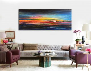 Abstract Art, Abstract Painting, Oil Abstract Art, Large Art, Canvas art, Sunset Abstract Art, Oil Painting, Large Decor Art, Wall decor,extra large canvas photo paintings