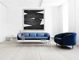 Original Artwork Extra Large Abstract Painting, Acrylic Painting Canvas Art Hand Painted Black And White Minimalst Oil Painting.,bright modern art
