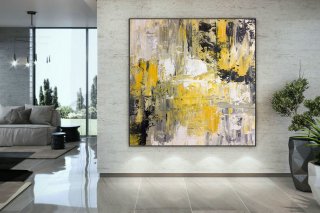 Large Painting on Canvas,Extra Large Painting on Canvas,large art on canvas,large interior art,square painting DAC047,angel abstract painting