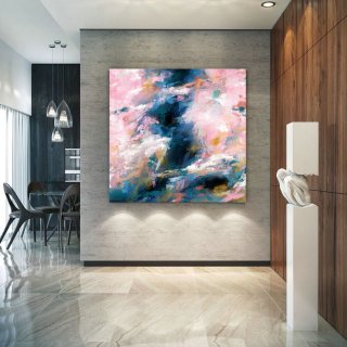 Extra Large Wall Art Palette Knife Artwork Original Painting,Painting on Canvas Modern Wall Decor Contemporary Art, Abstract Painting Pdc086,office cabin interior