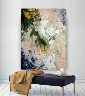 Large Modern Wall Art Painting,Large Abstract wall art,bright painting art,abstract painting,canvas wall art DIc006,abstract embroidery art
